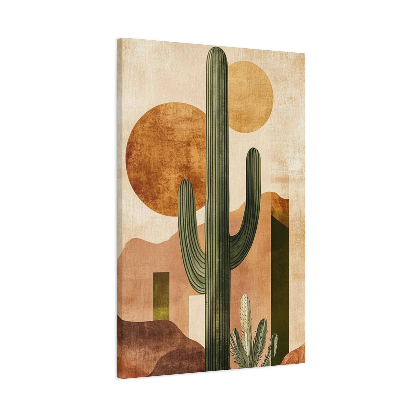 Long Cactus In Desert Wall Art & Canvas Prints