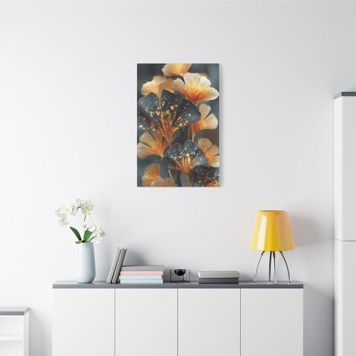Ginkgo Gold Leaf Botanical Wall Art & Canvas Print