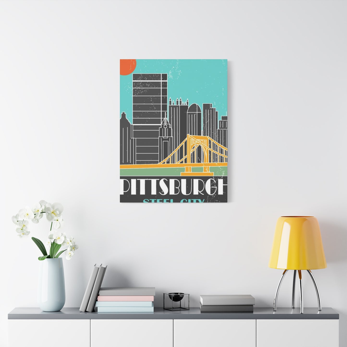 Pittsburgh The Steel City Poster Wall Art & Canvas Prints