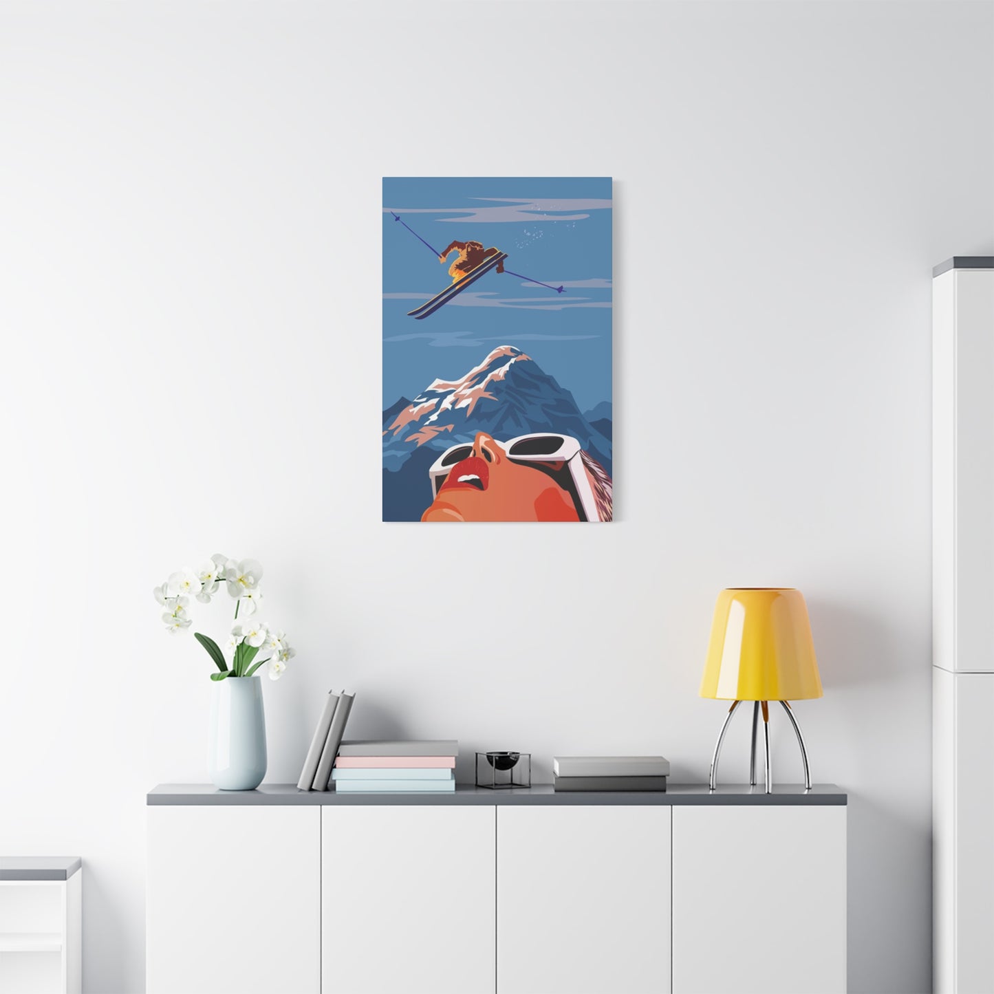 Skiing Poster Wall Art & Canvas Prints