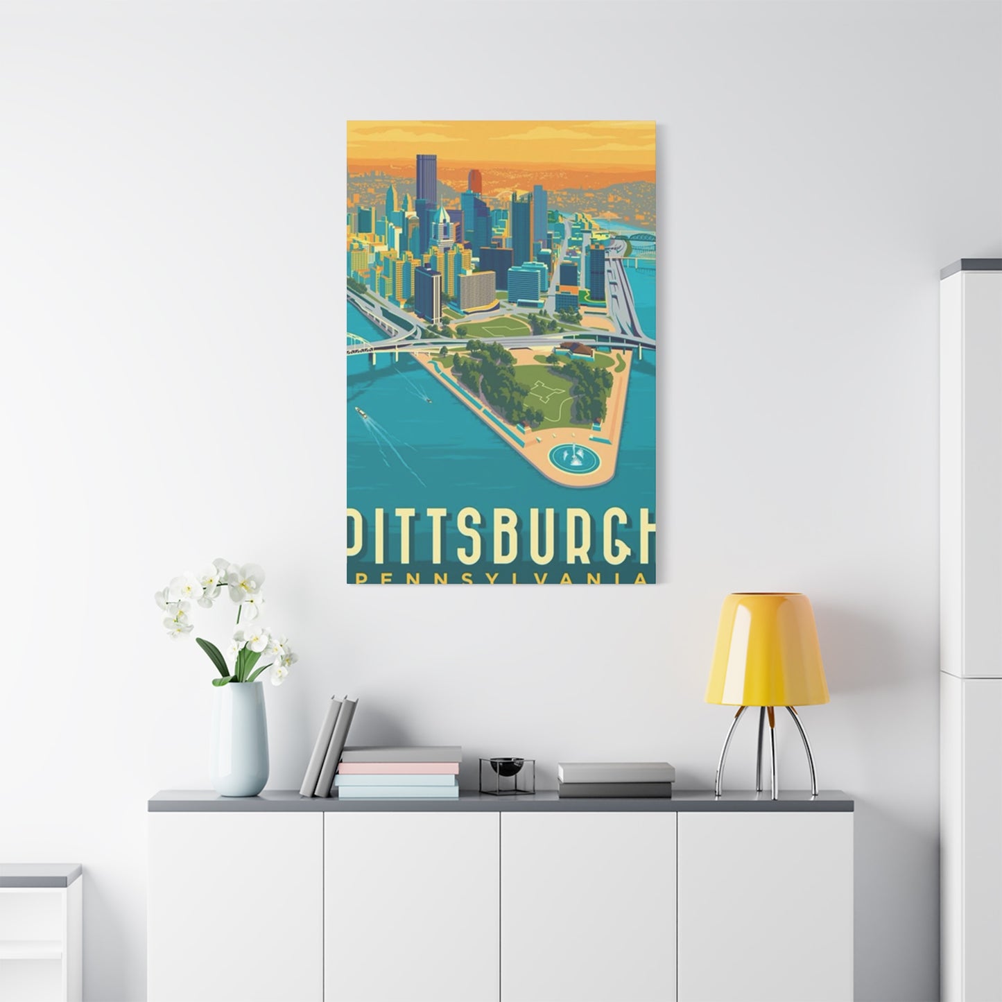 Pittsburgh Graffiti Steel Bridges Poster Wall Art & Canvas Prints