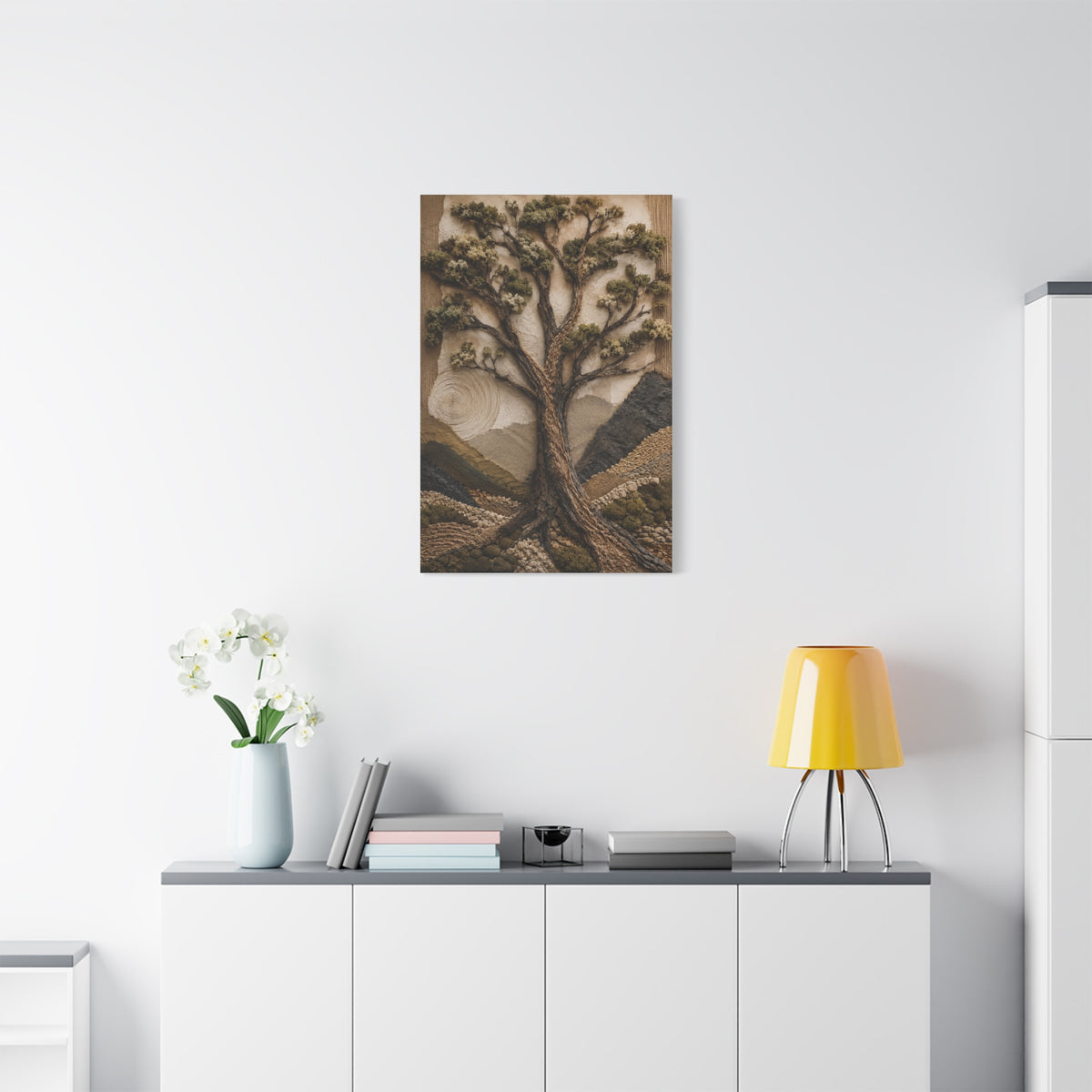 Textured Earth Tree Relief Organic Landscape Trees Wall Art & Canvas Print