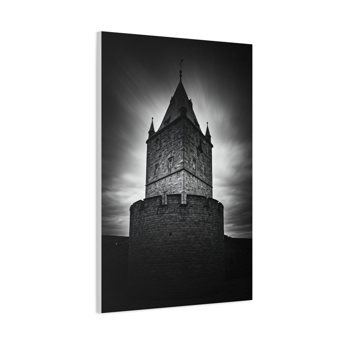 Gothic Fortress Tower Under Dramatic Skies Wall Art & Canvas Prints