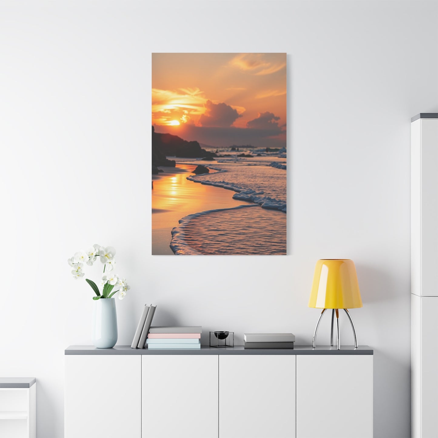 Collection Beach Sunrise and Sunset Art Wall Art & Canvas Print