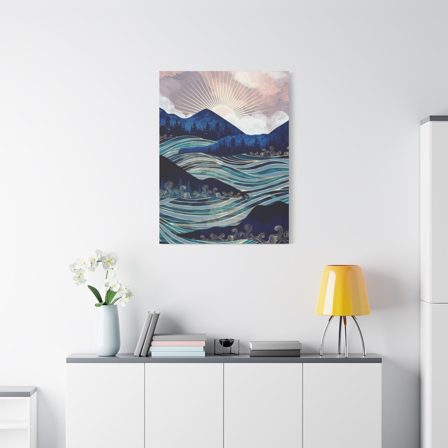 Rising Sun and Ocean Wall Art & Canvas Prints