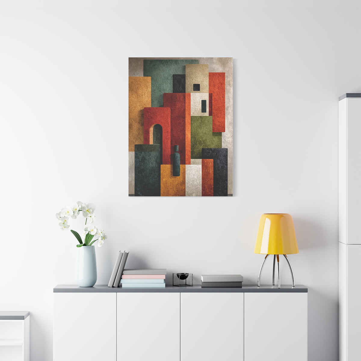 Contemporary Color Block Abstract Wall Art & Canvas Print