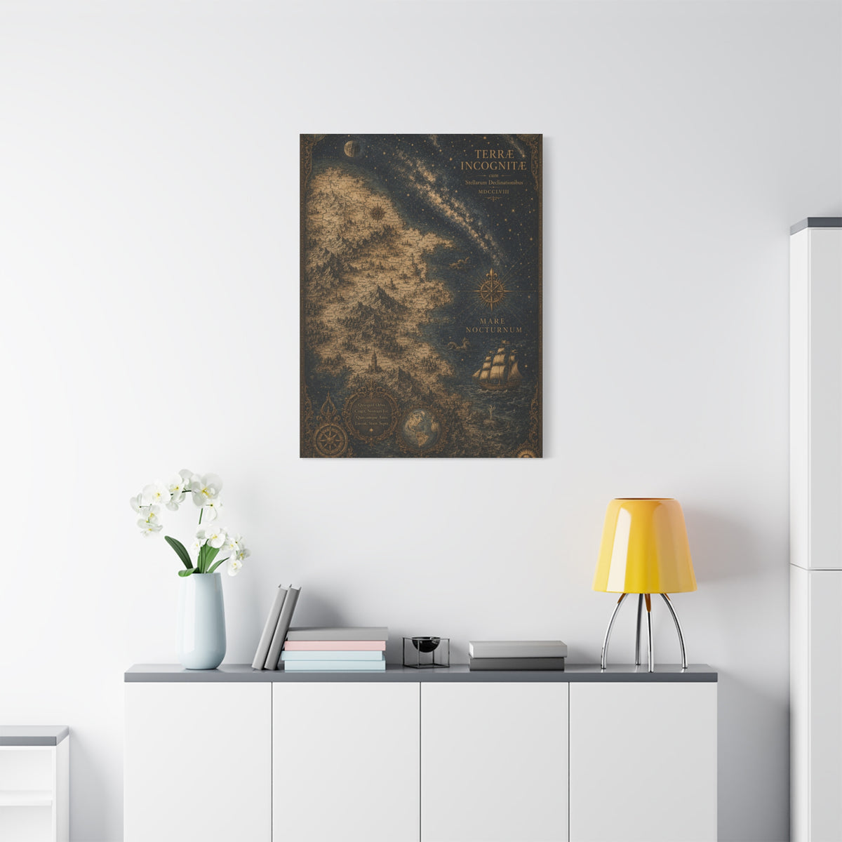 Antique Celestial Cartography Map Wall Art & Canvas Print
