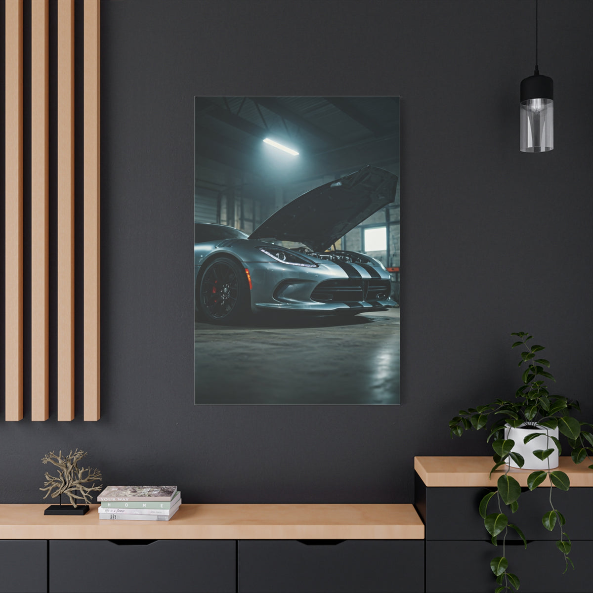 Dodge Viper Industrial Garage Power Presence Wall Art & Canvas Prints