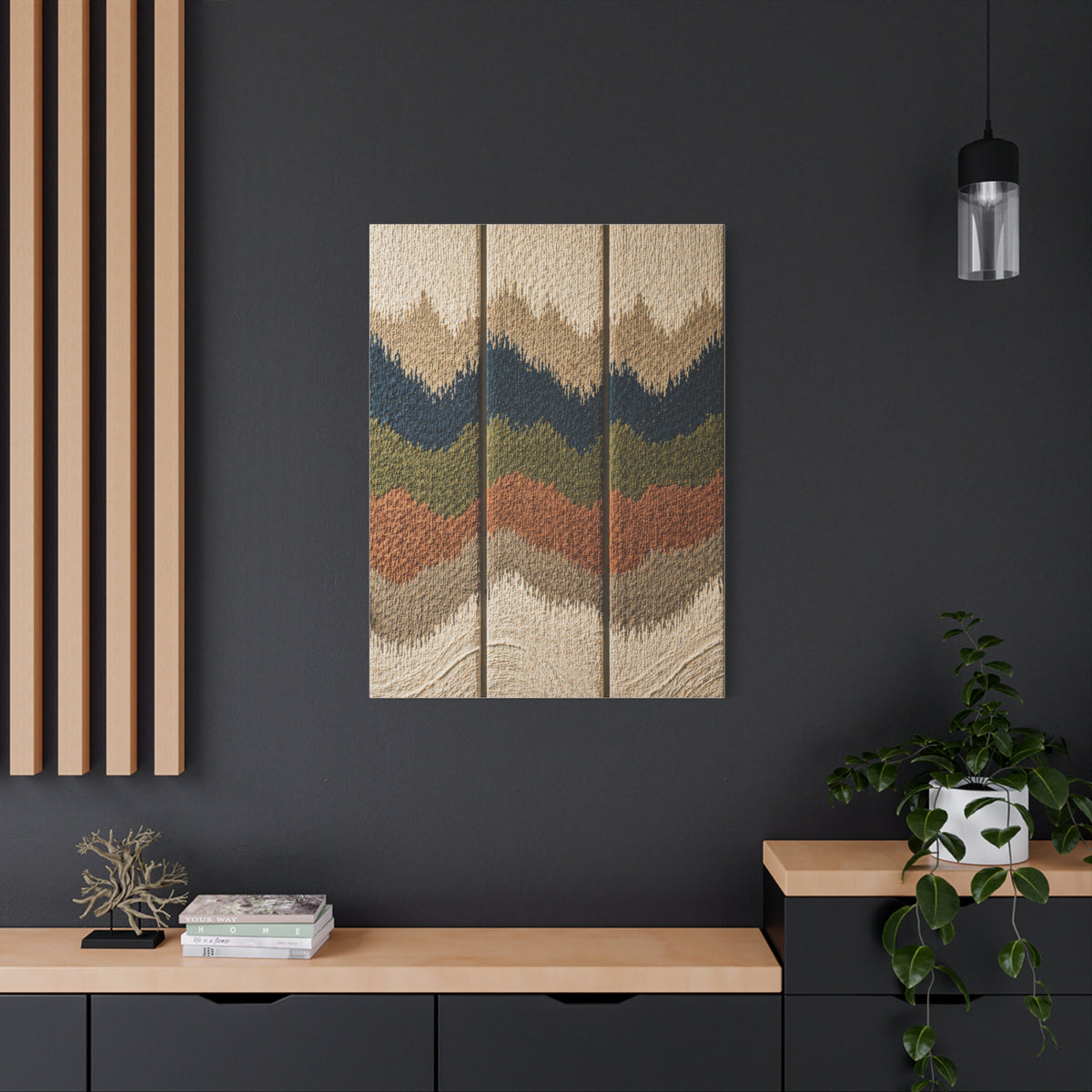 Layered Landscape Acoustic Texture Wall Art & Canvas Print