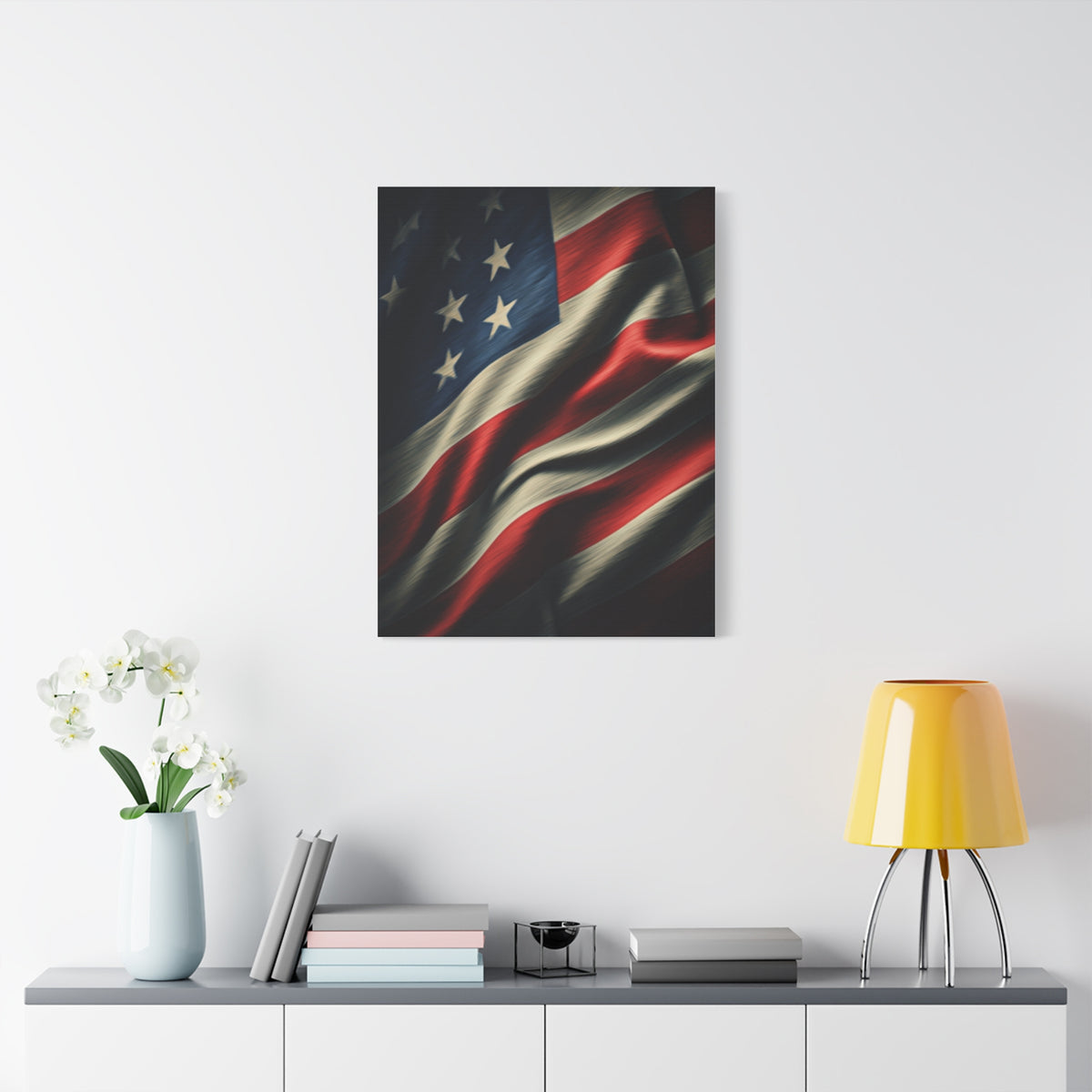 Classic Waving Stars and Stripes Wall Art & Canvas Prints