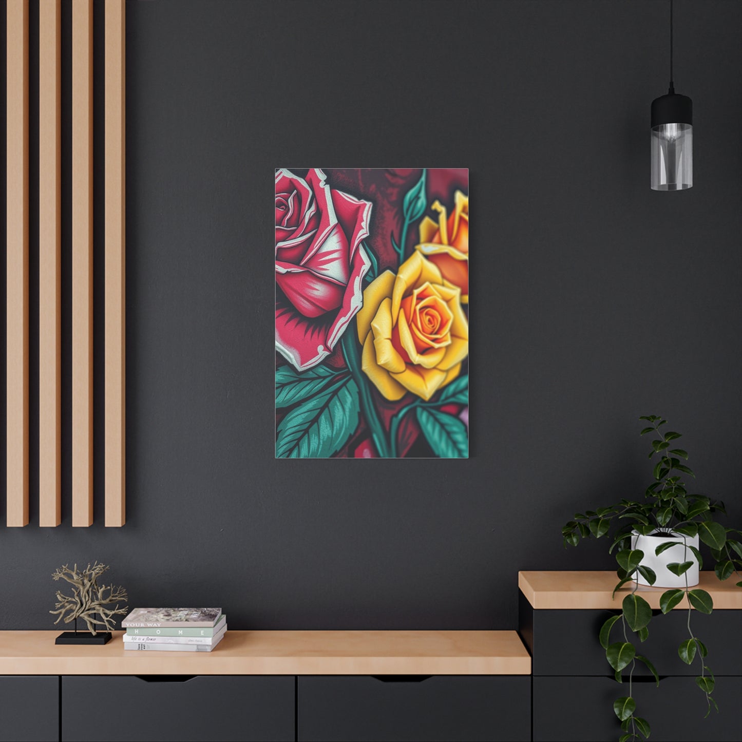 Exquisite Graffiti Blossoms Wall Art & Canvas Print