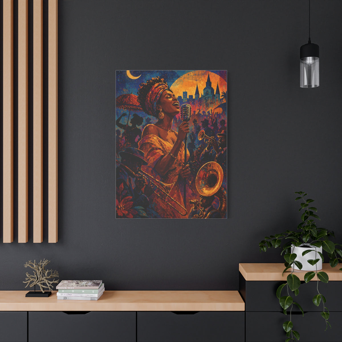 Jazz Festival Vocalist Celebration Wall Art & Canvas Print
