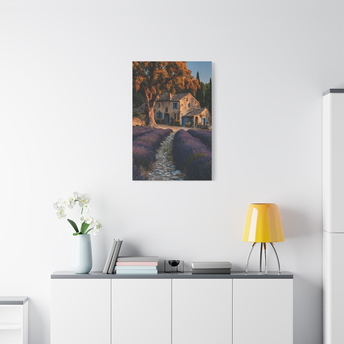 Lavender Field Farmhouse Provence Wall Art & Canvas Print