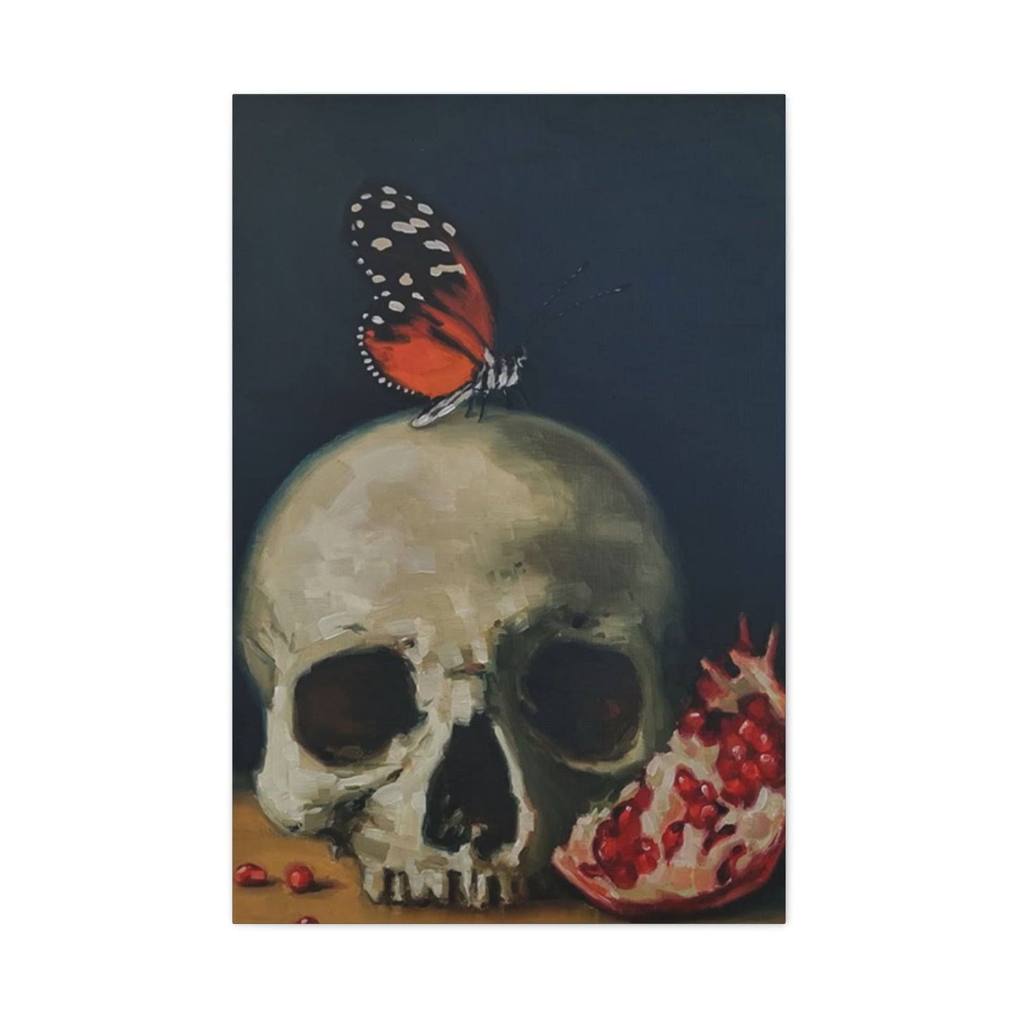 Butterfly On Skull Wall Art & Canvas Prints
