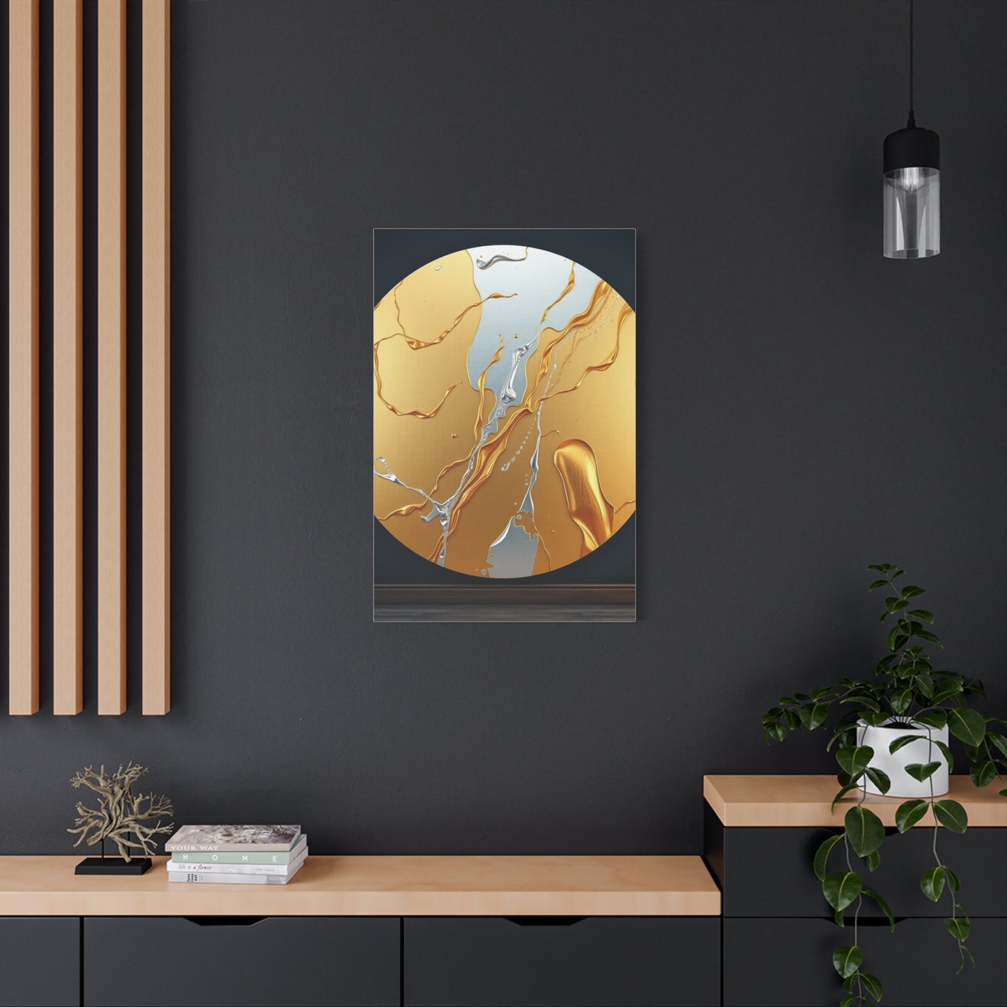 Supreme Art Collection Gold & Silver Canvas Wall Art & Canvas Print
