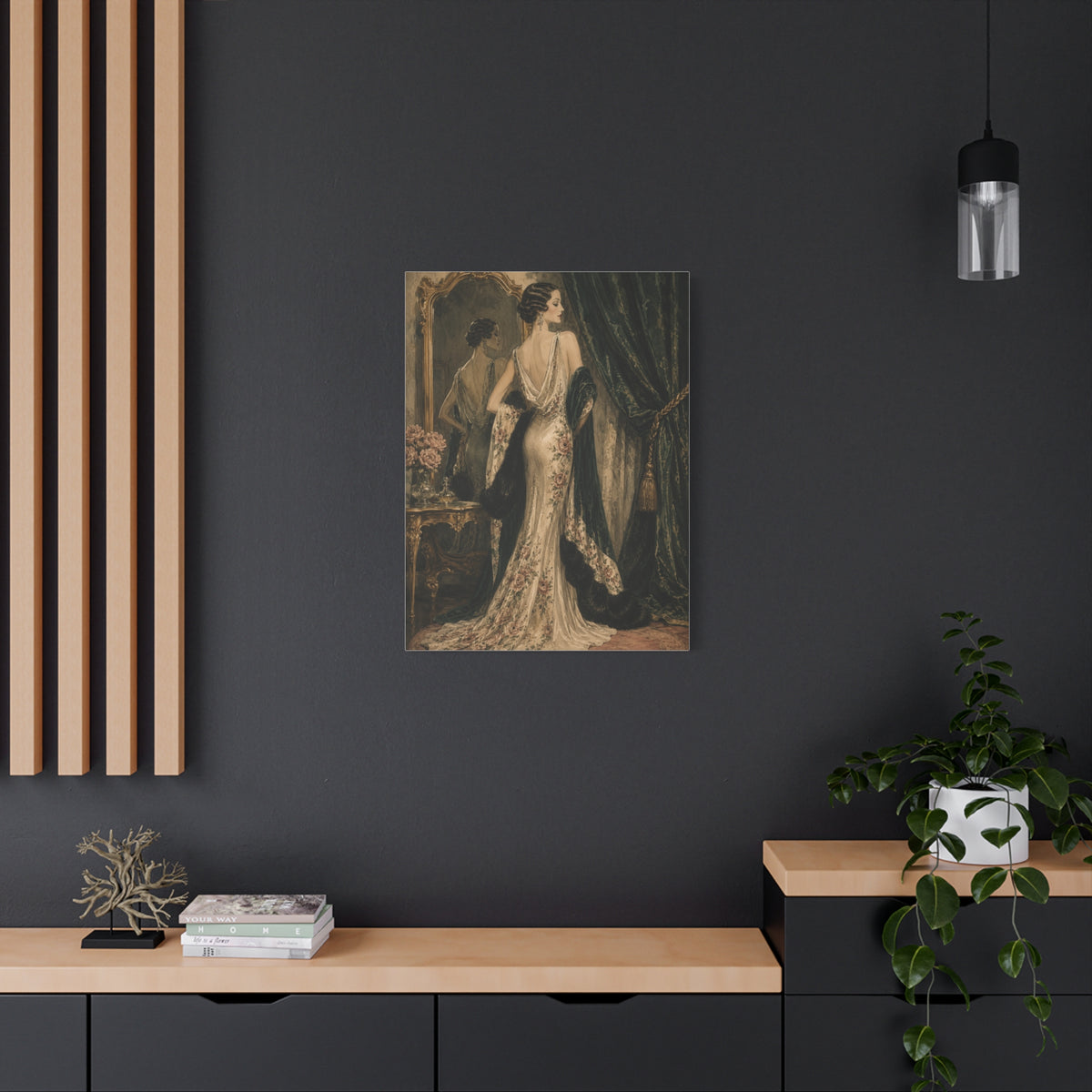 Art Deco Couture Evening Portrait Wall Art & Canvas Print