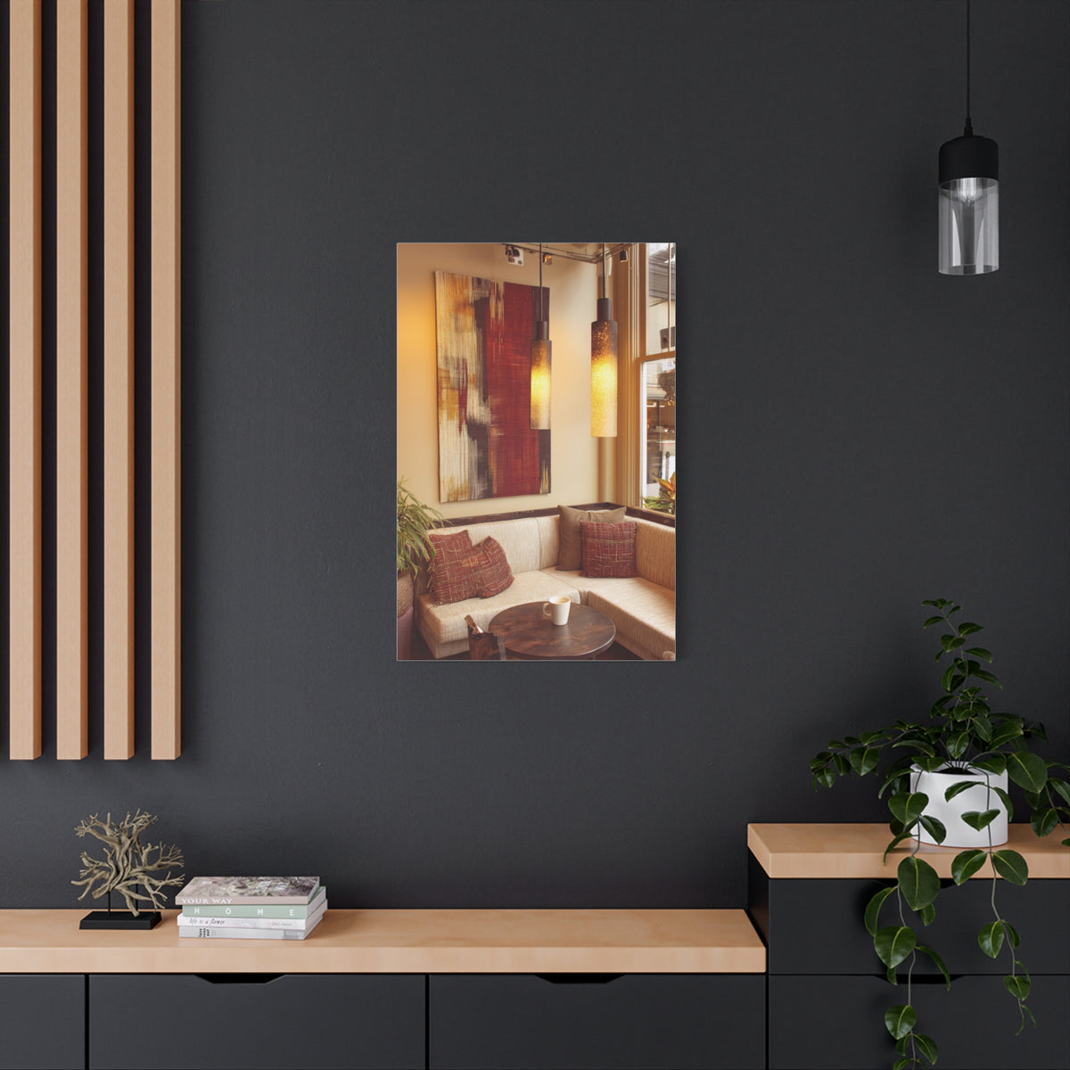 Woven Fiber Art Inspired Abstract Wall Art & Canvas Print