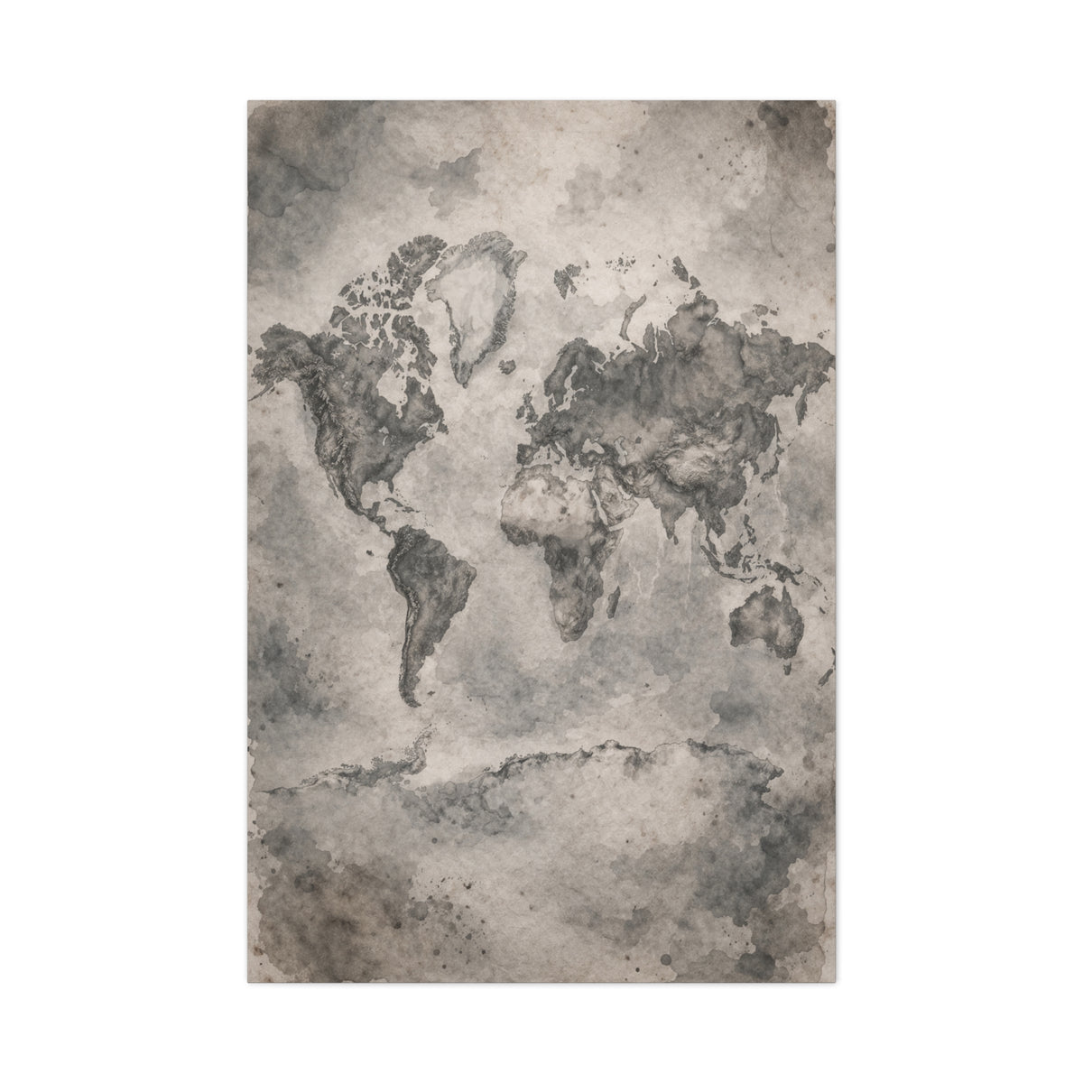 Vintage World Map Wash Wall Art & Canvas Print