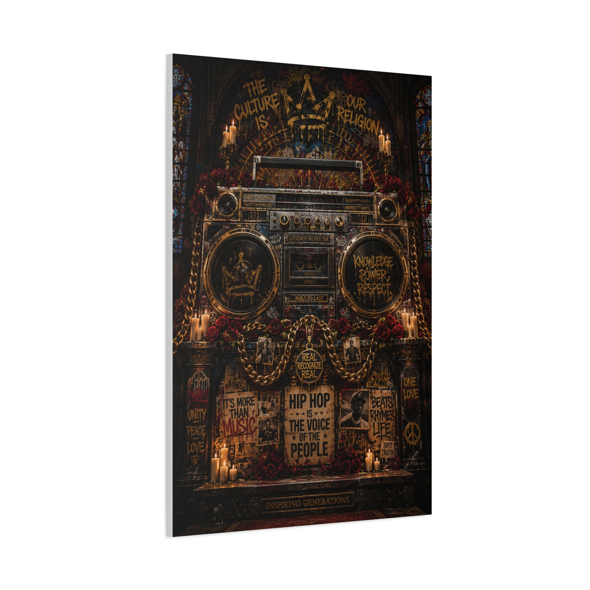 Hip Hop Cathedral Boombox Street Wall Art & Canvas Print