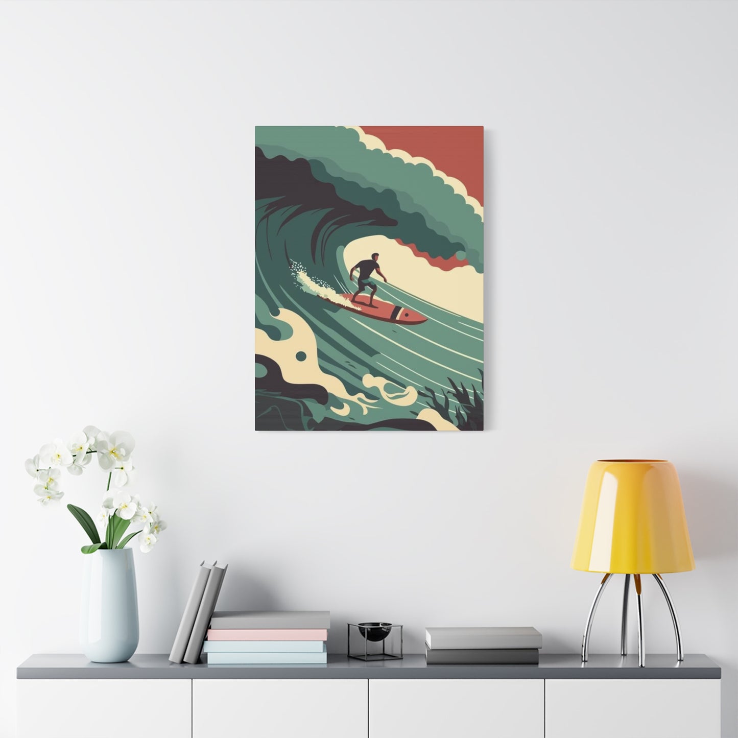 Wave Surfing Graffiti Wall Art & Canvas Prints