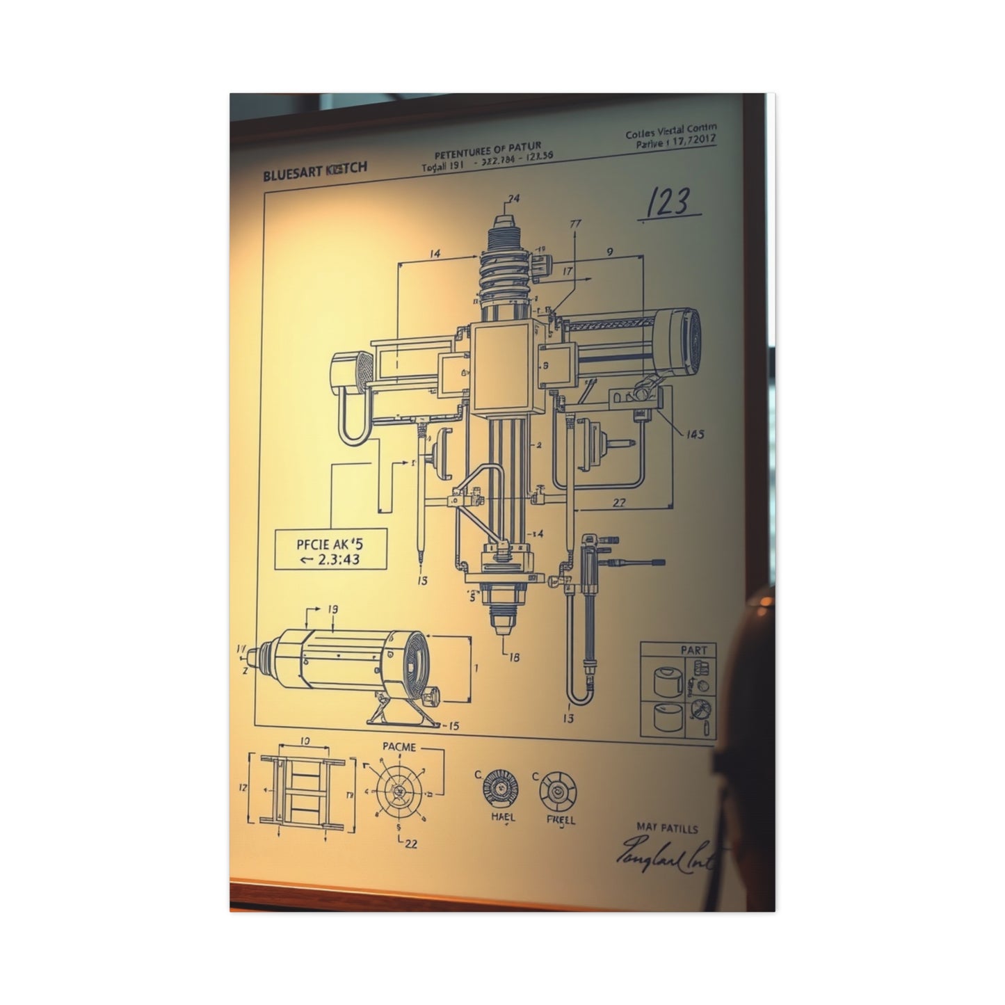 Blueprint & Patent Sketches Art Supreme Canvas Wall Art & Canvas Print