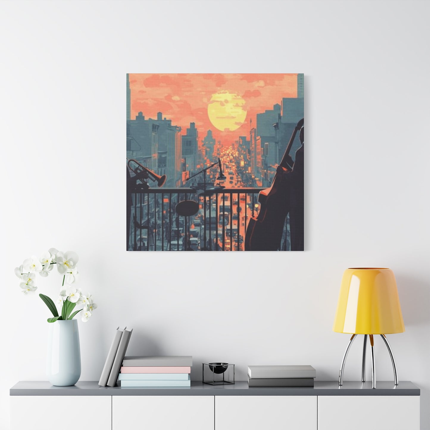 Musicians in Sunset Wall Art & Canvas Prints