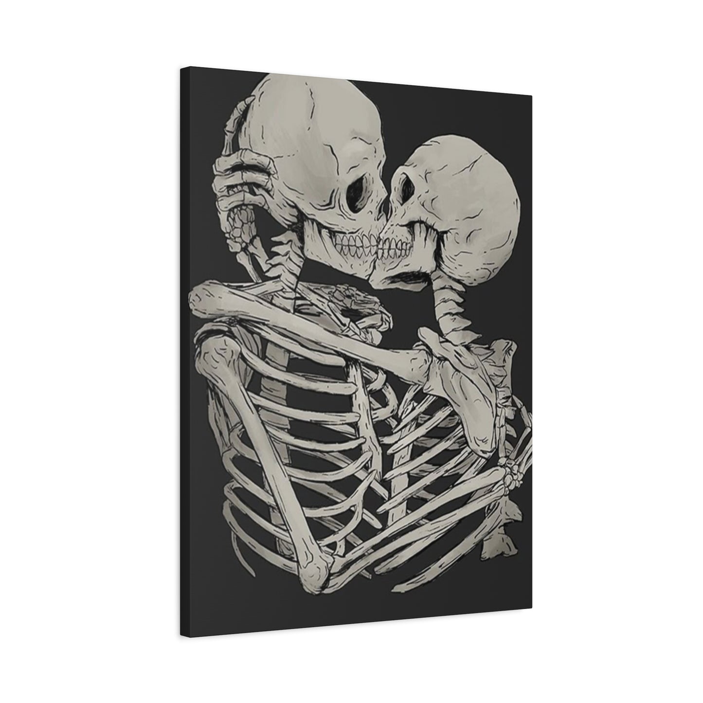 Kissing Skeleton Wall Art & Canvas Prints