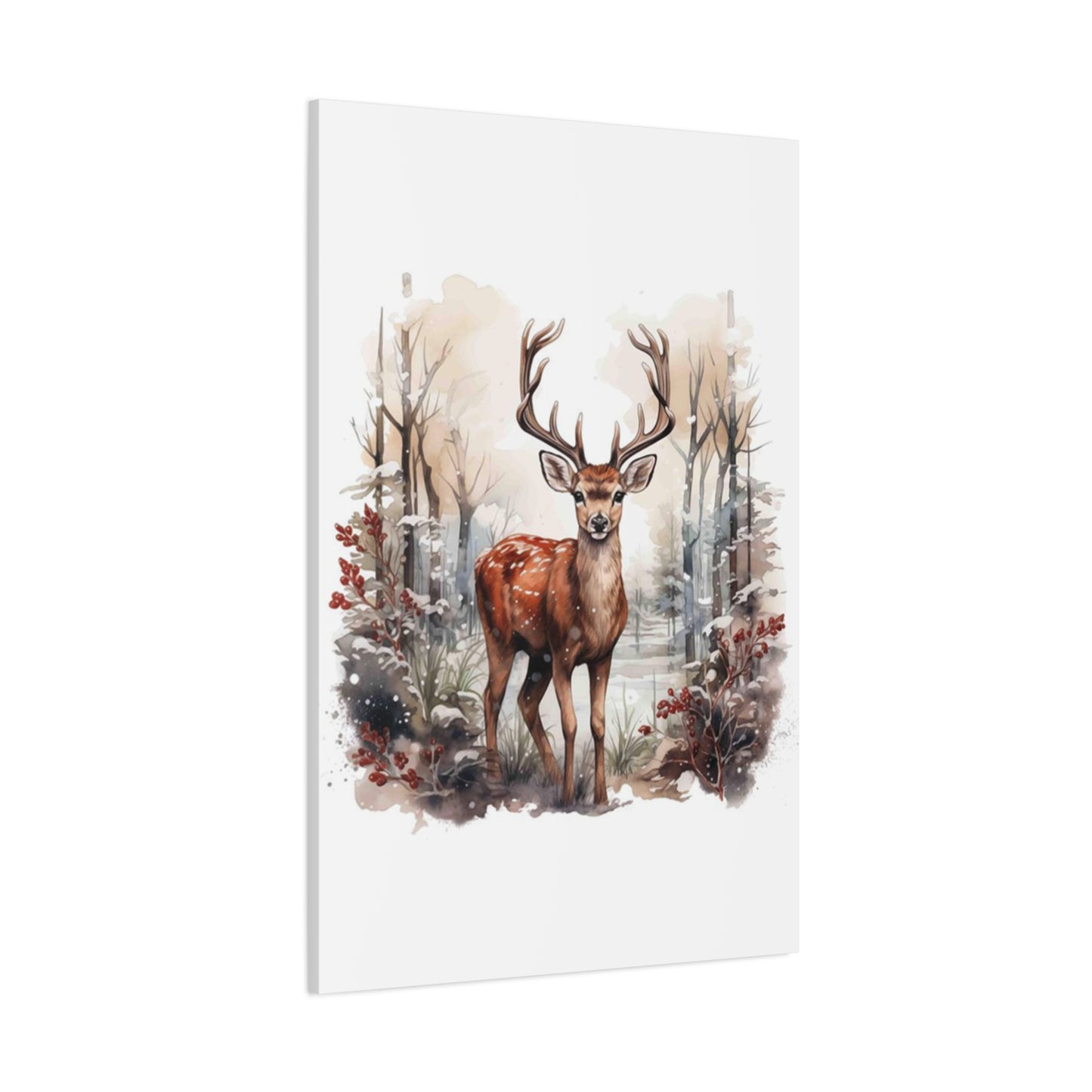 Small Reindeer Painting Wall Art & Canvas Prints
