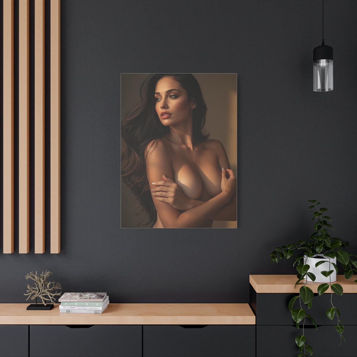 Warm Light Feminine Figure Study Wall Art & Canvas Print