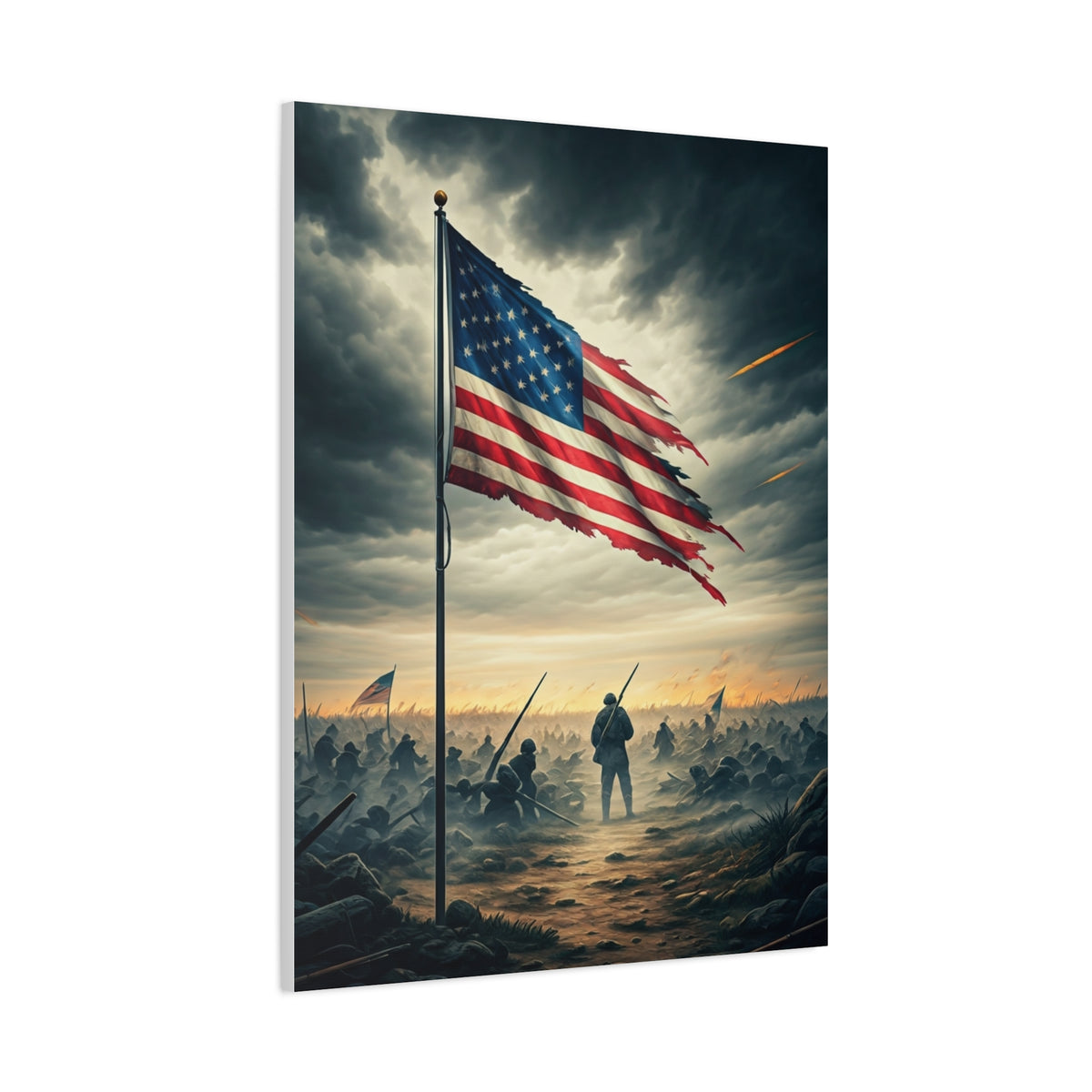 Battlefield Patriot Flag Tribute Wall Art & Canvas Prints