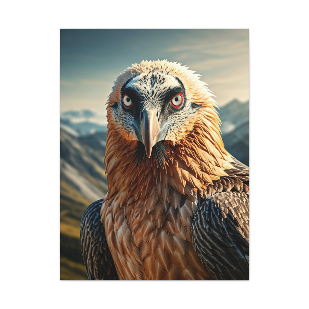 Majestic Mountain Falcon Portrait Wall Art & Canvas Prints