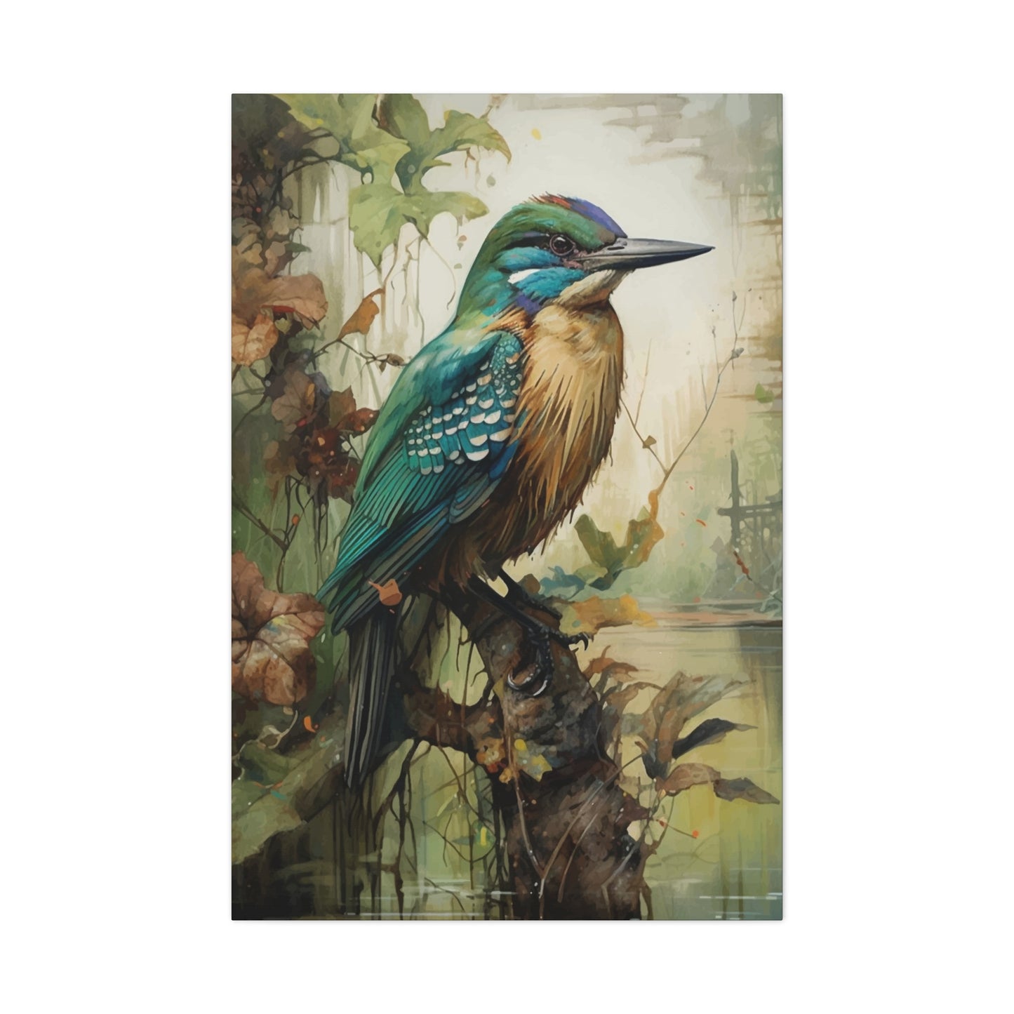 Kingfisher Cute Wall Art & Canvas Prints