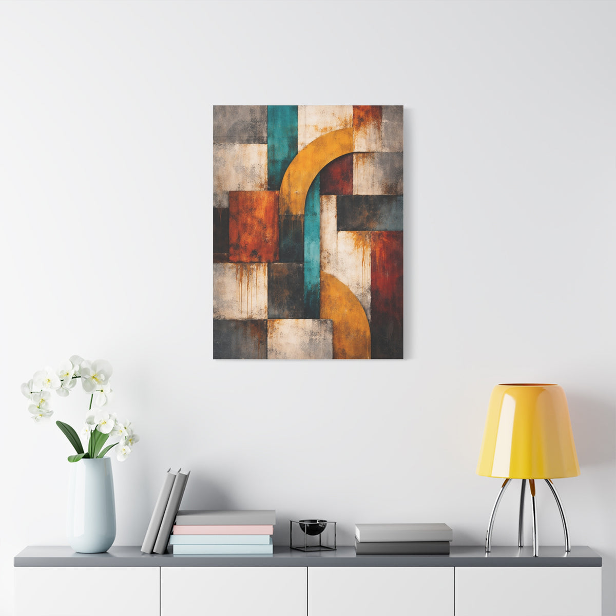 Warm Earthy Wabi-Sabi Abstract Landscape Wall Art & Canvas Print