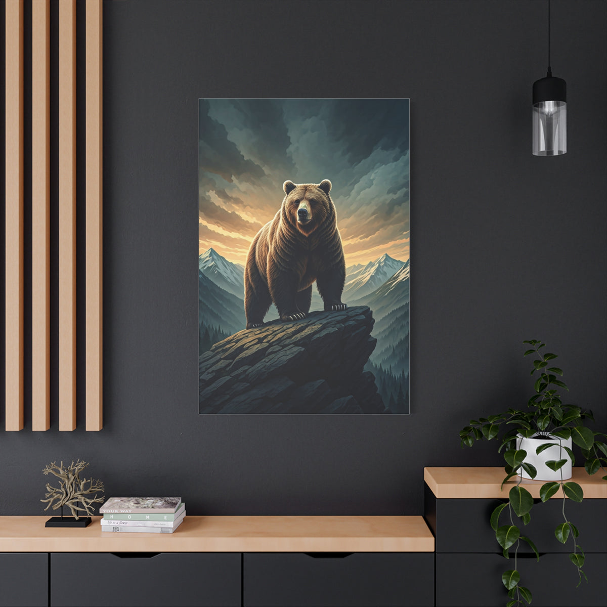 Regal Grizzly Close-Up Portrait Wall Art & Canvas Prints