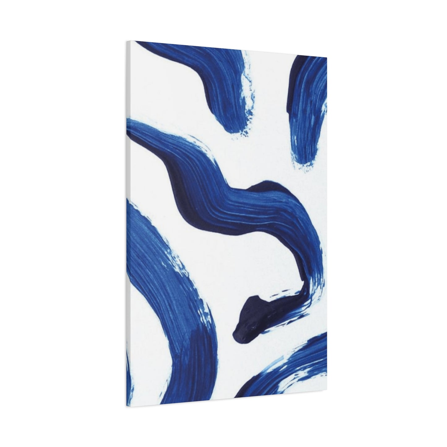 Navy Blue Paint Strokes Wall Art & Canvas Prints