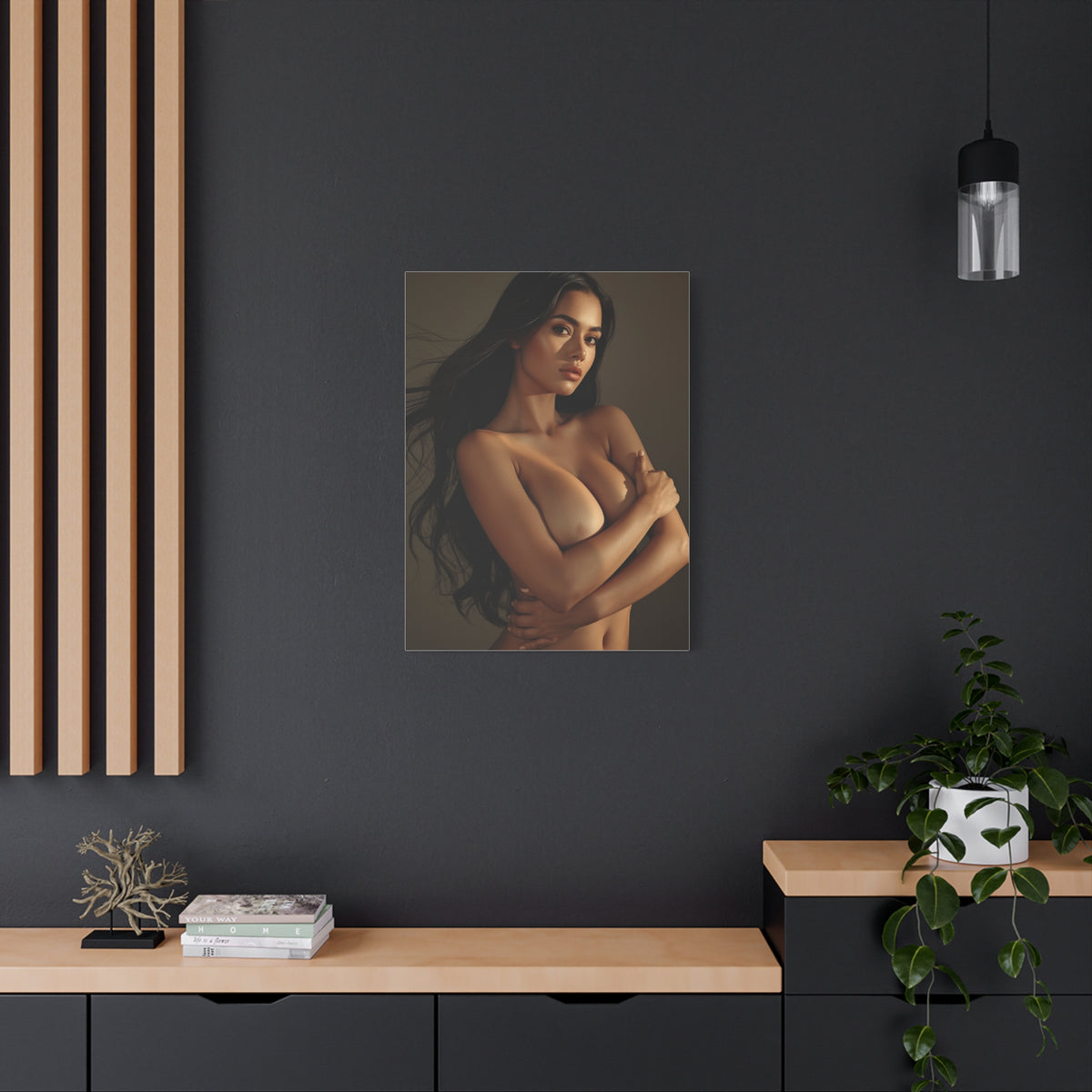 Soft Studio Nude Portrait Wall Art & Canvas Print