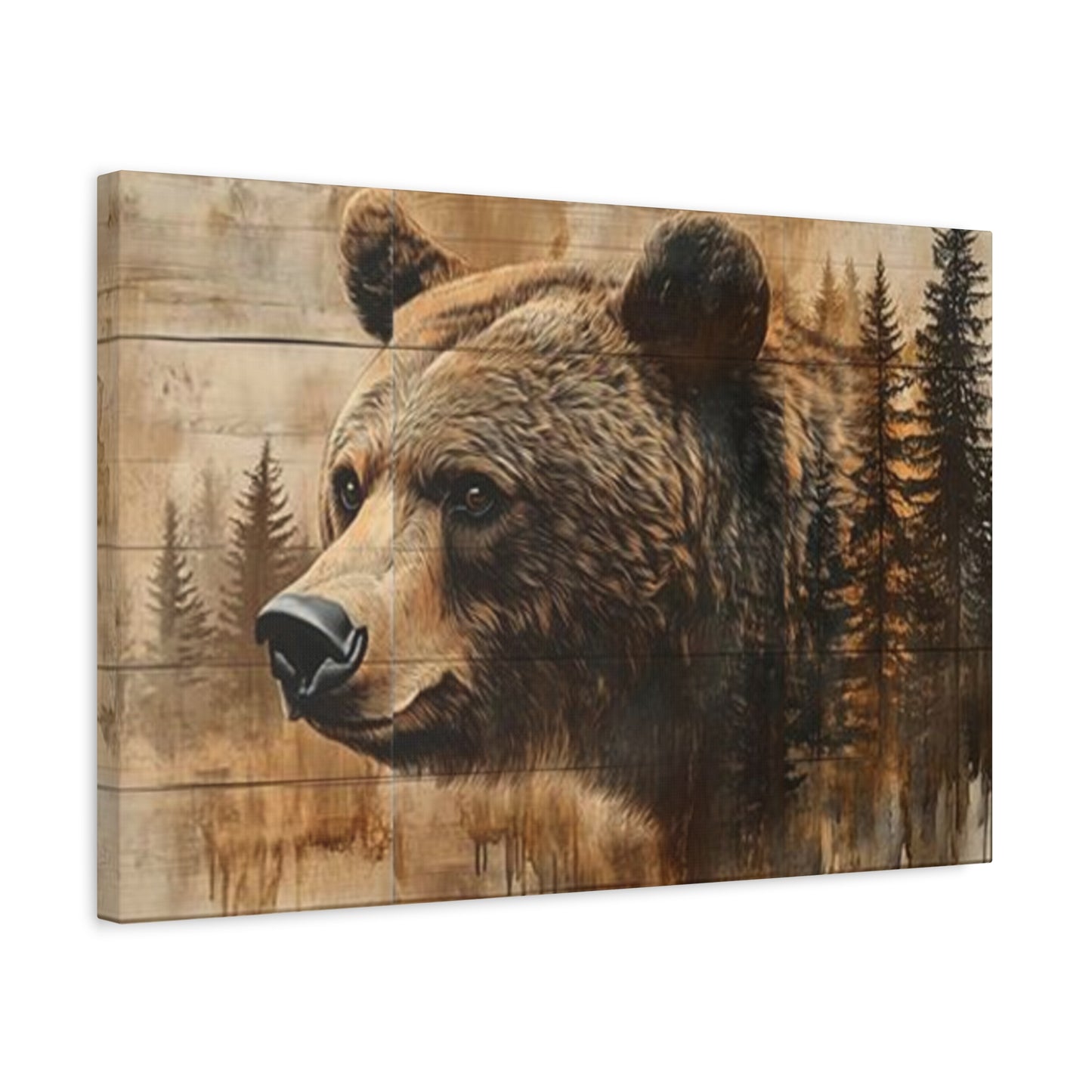 Grizzly Bear Wildlife Painting Wall Art & Canvas Prints