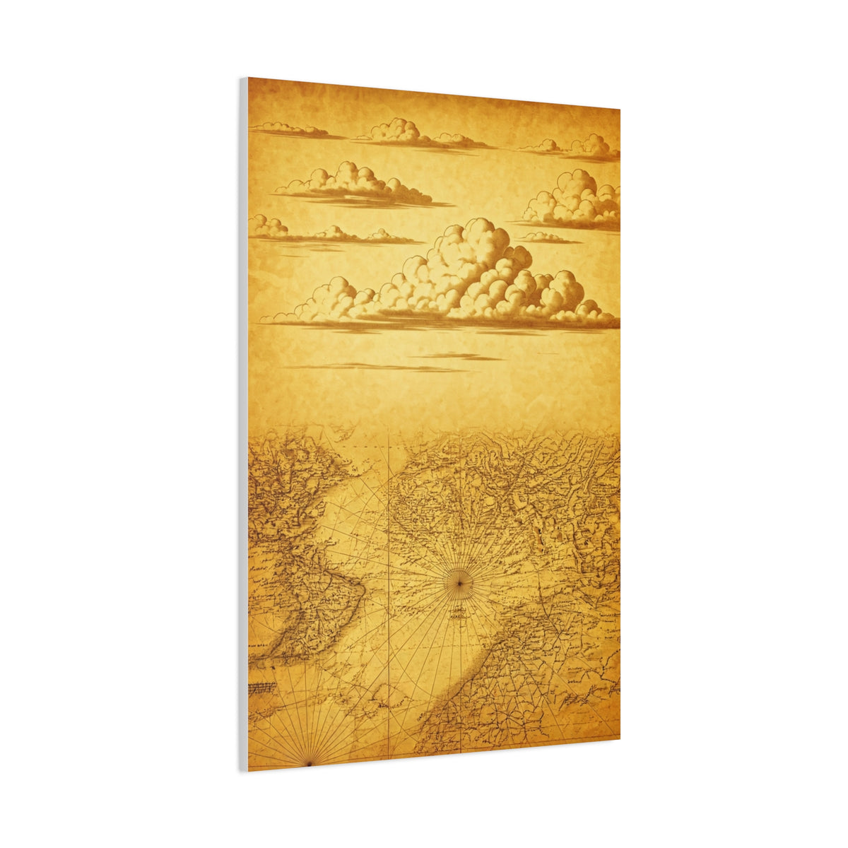 Vintage Compass Journey Map Wall Art & Canvas Prints