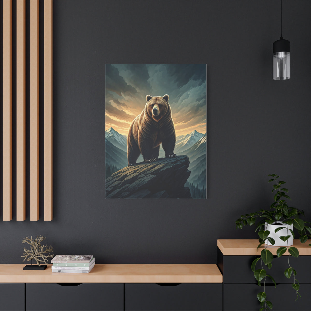 Regal Grizzly Close-Up Portrait Wall Art & Canvas Prints