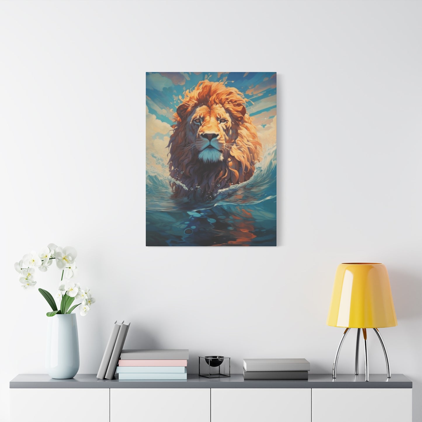 Abstract Lion Portrait Wall Art & Canvas Prints
