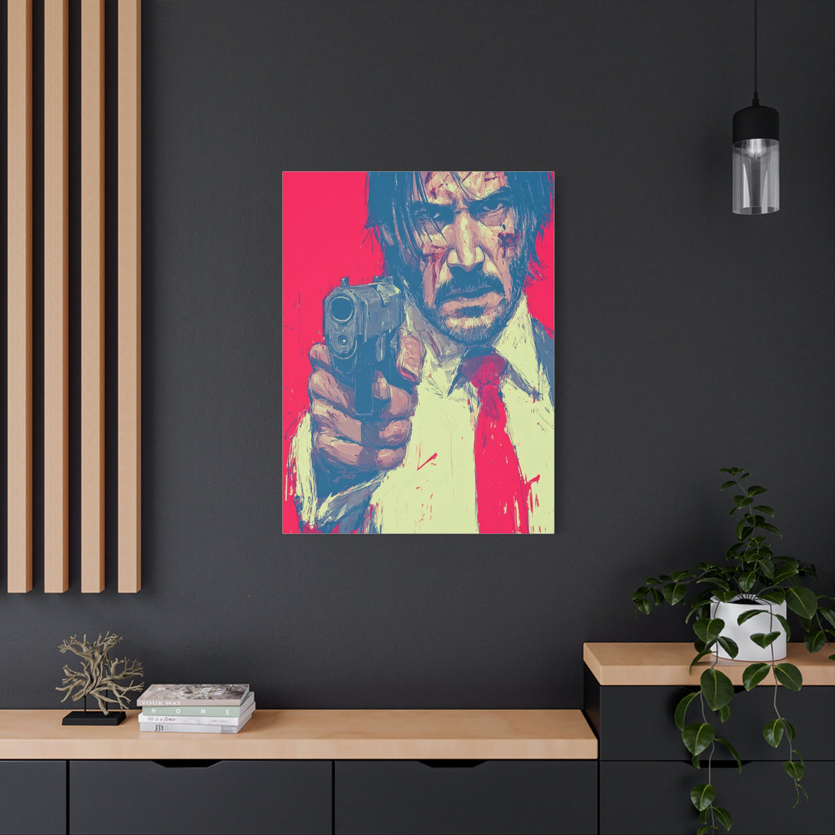 John Wick Graphic Illustration Movie Poster Wall Art & Canvas Print