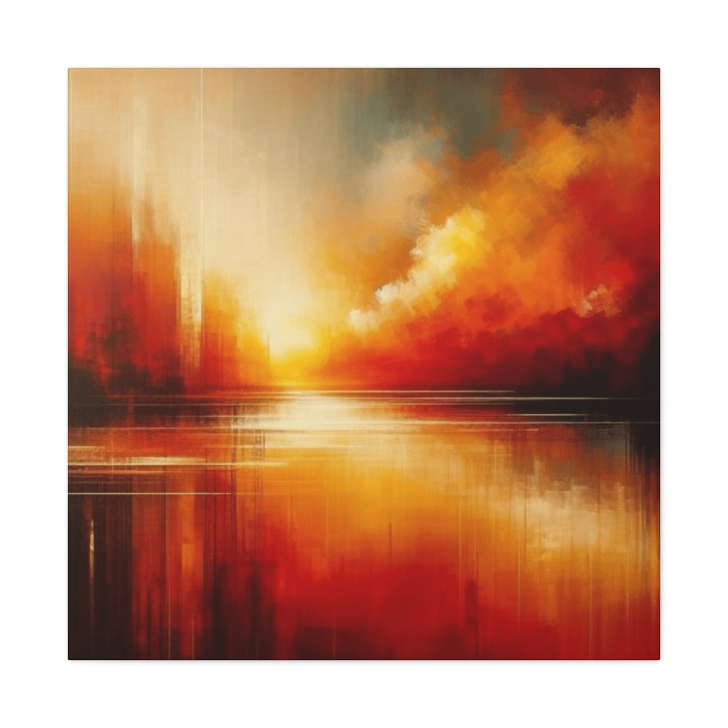 Bright Sunset Sky on River Wall Art & Canvas Prints