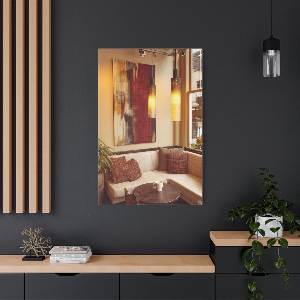 Woven Fiber Art Inspired Abstract Wall Art & Canvas Print