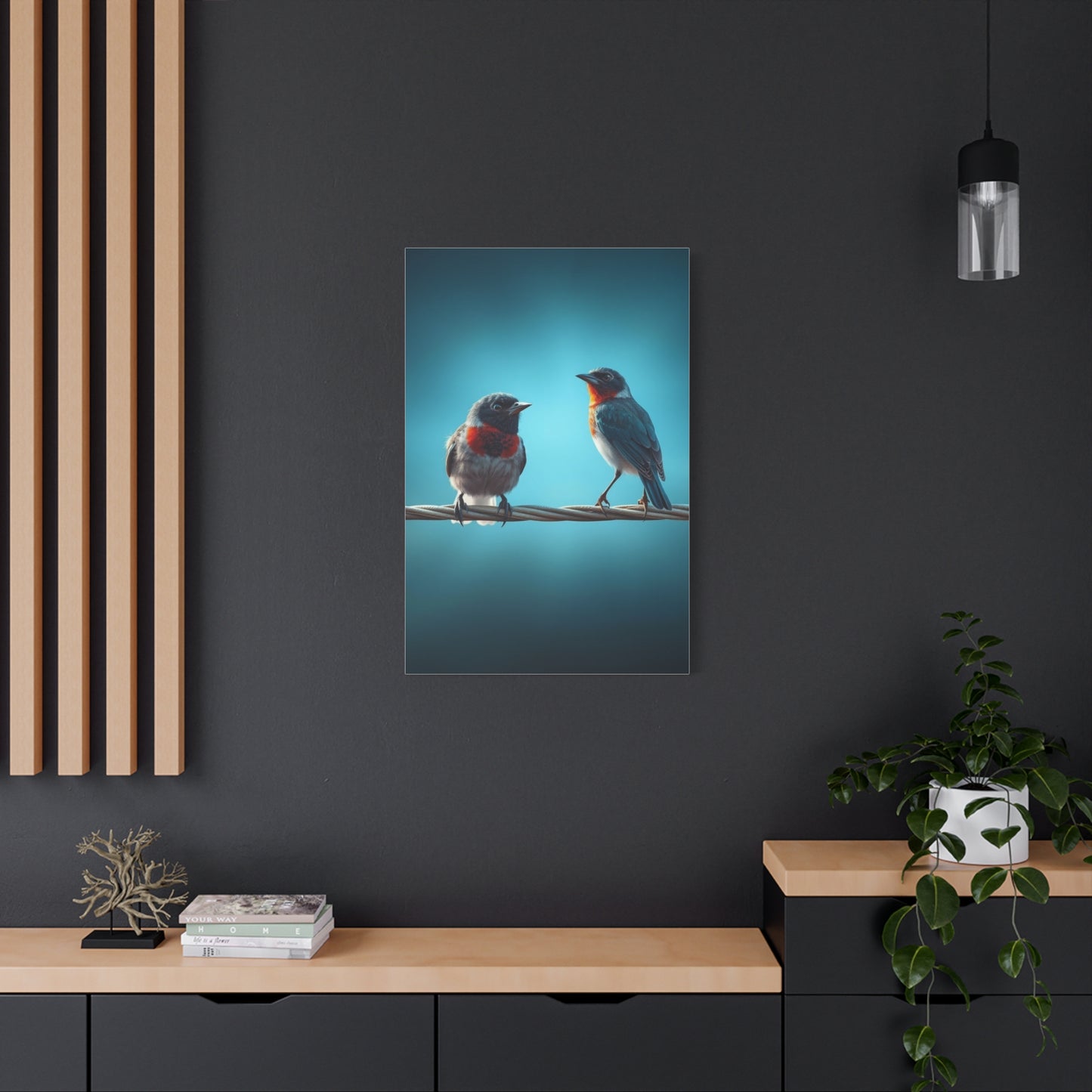 Birds On a Wire Art Supreme Canvas Wall Art & Canvas Print