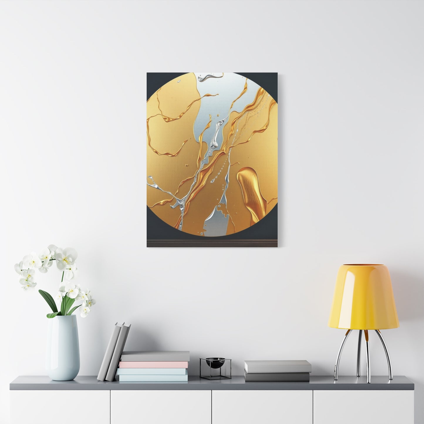 Supreme Art Collection Gold & Silver Canvas Wall Art & Canvas Print