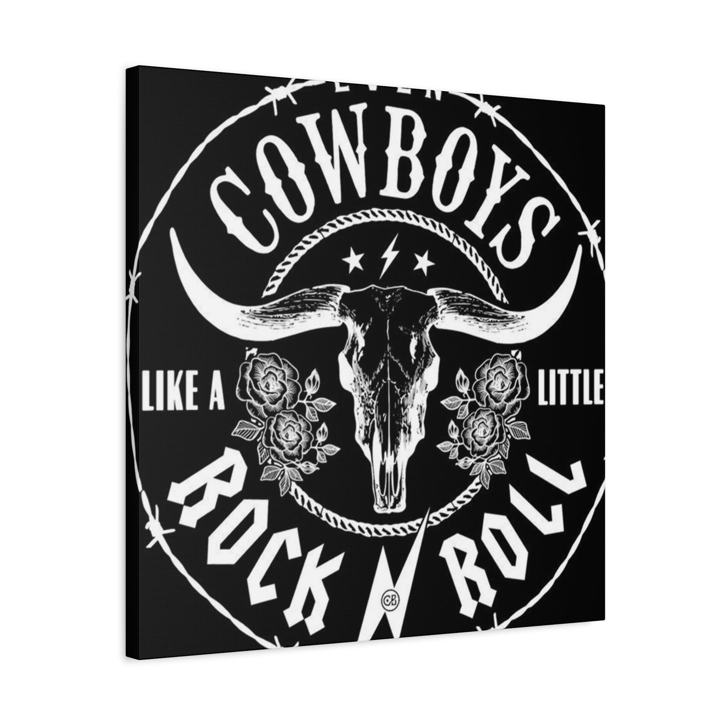Cowboy Rock N Roll Poster Wall Art & Canvas Prints