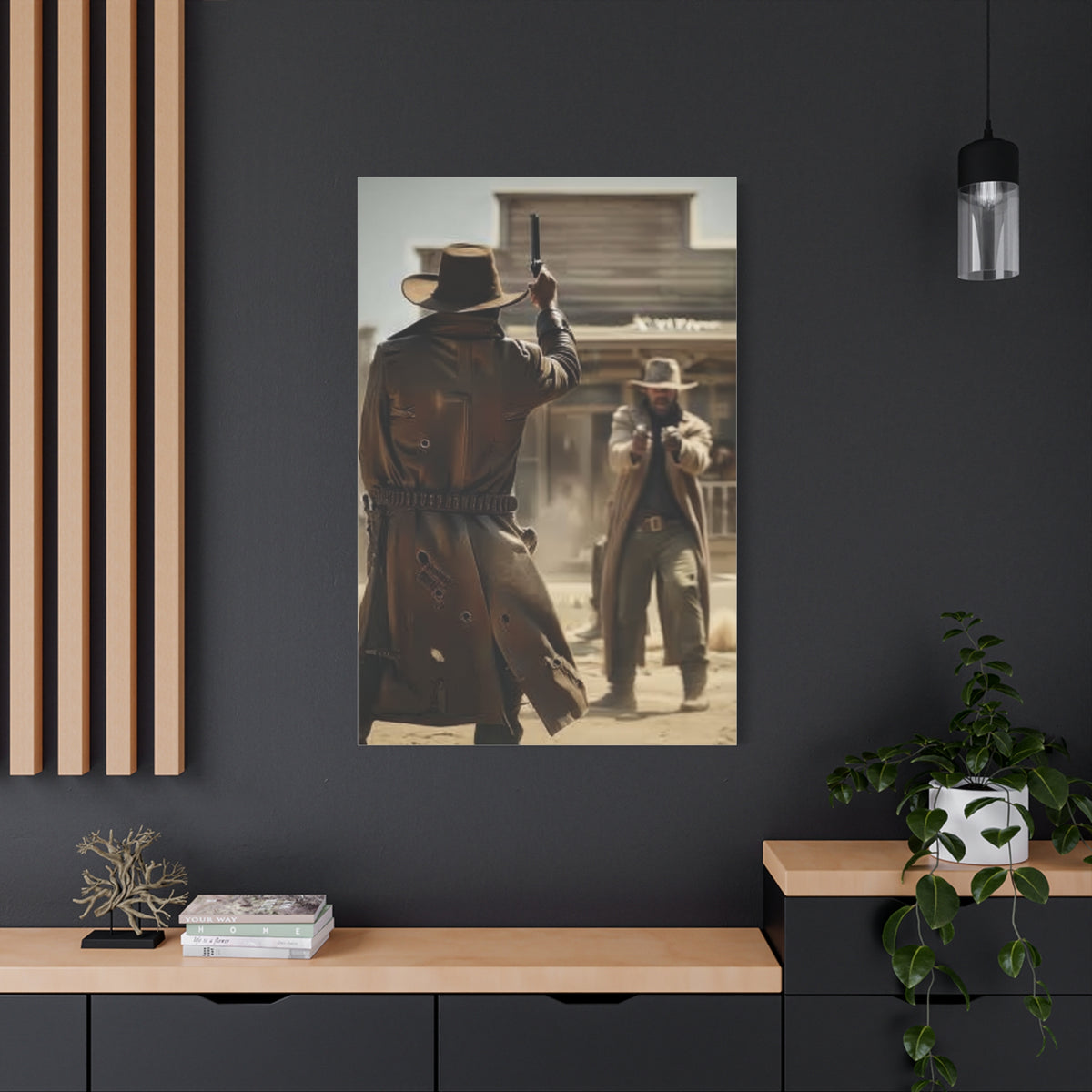 High Noon Gunslinger Duel Wall Art & Canvas Print