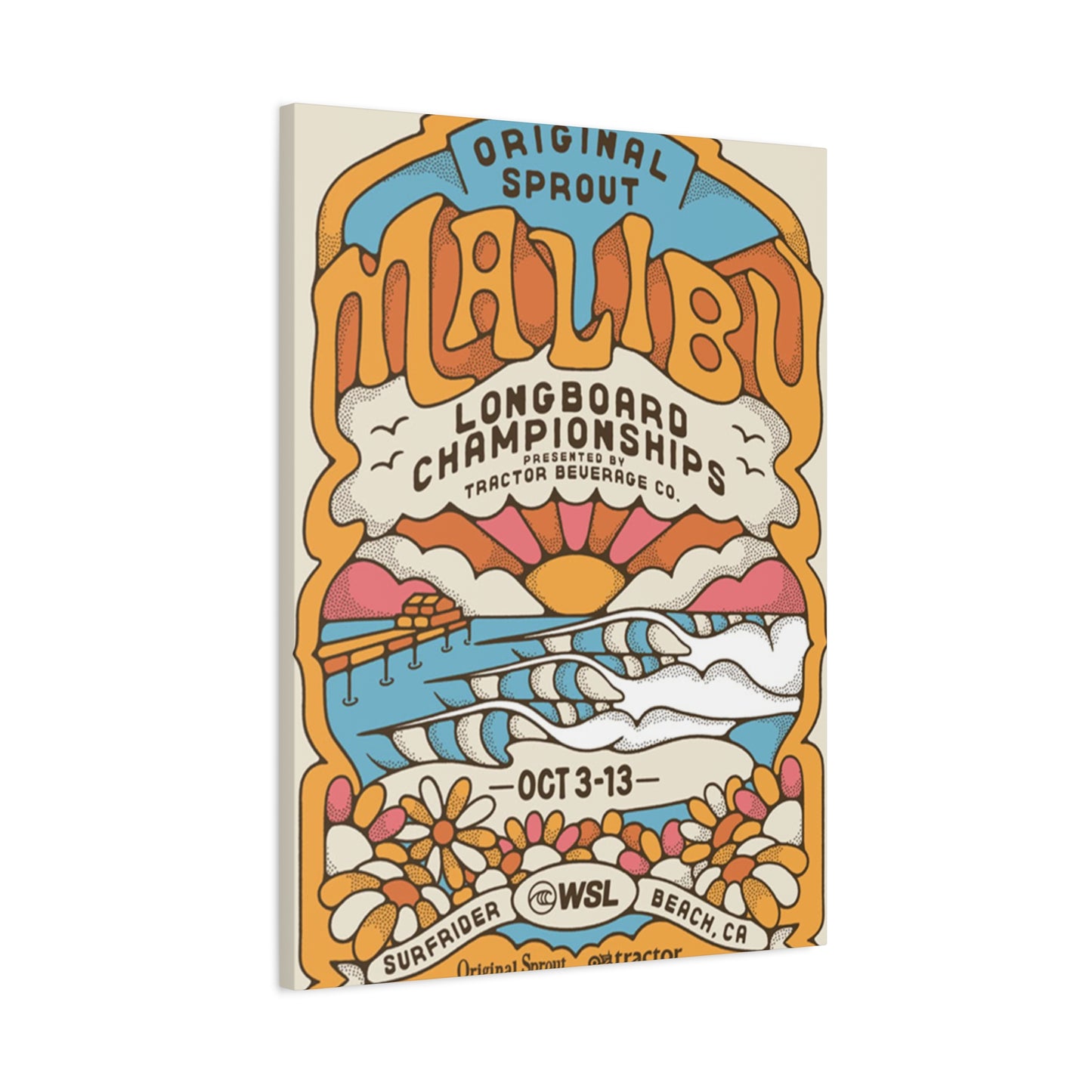 Malibu Surf Poster Wall Art & Canvas Prints