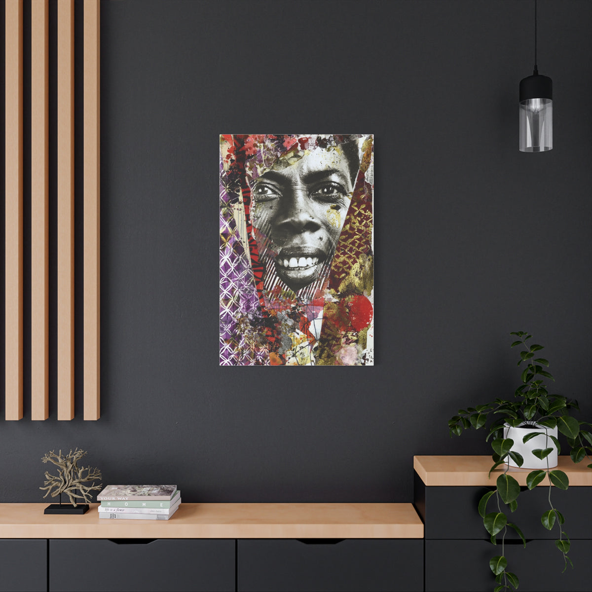 Avant Garde Mixed Media Portrait Collage Wall Art & Canvas Print