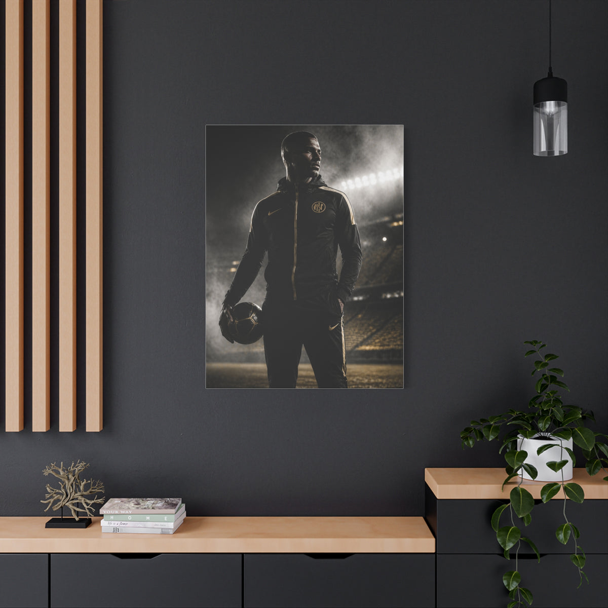 Athlete Stadium Editorial Portrait Wall Art & Canvas Print